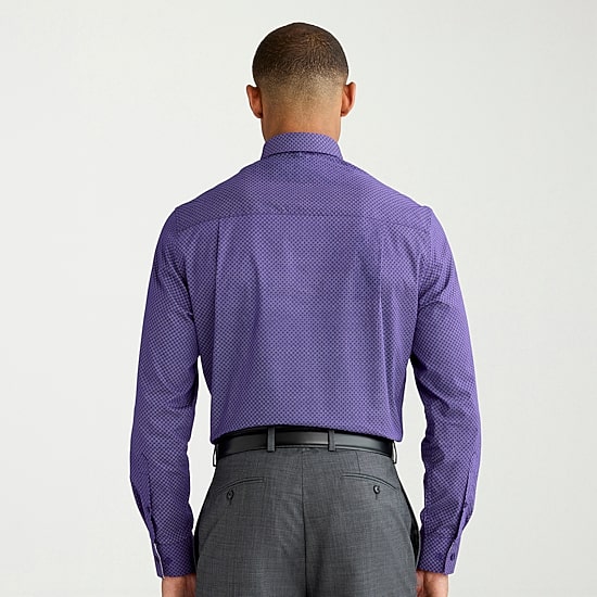 Nick Graham Mens Spread Collar Long Sleeve Stretch Fabric Shirt + Tie Set
