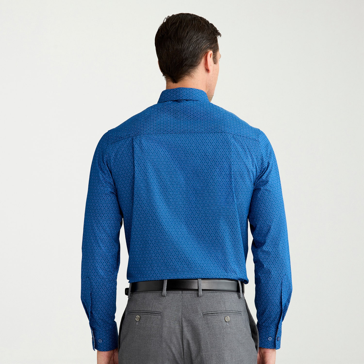 Nick Graham Mens Spread Collar Long Sleeve Stretch Fabric Shirt + Tie Set