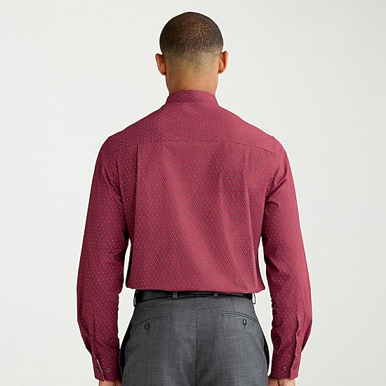 Nick Graham Mens Spread Collar Long Sleeve Stretch Fabric Shirt + Tie Set