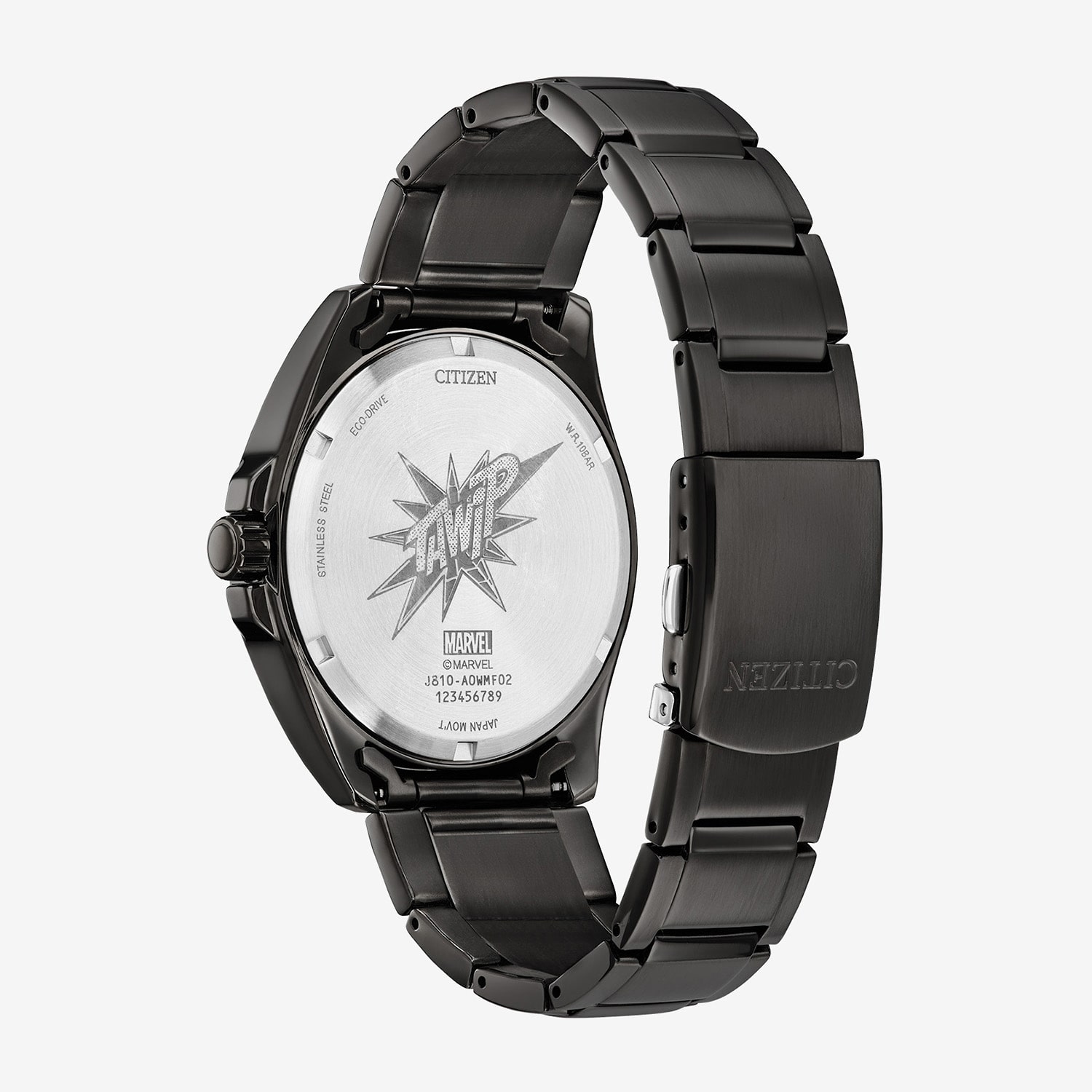 Citizen Spider Man Mens Gray Stainless Steel Bracelet Watch Aw1437-61w
