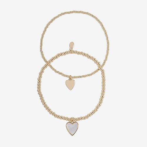 Bijoux Bar Delicates Womens 2-pc. Bracelet Set In White