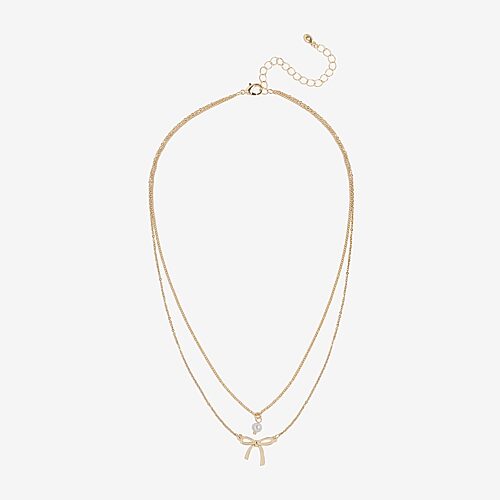 Bijoux Bar Delicates Womens 16 Inch Link Chain Necklace In Yellow