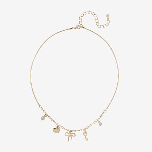 Bijoux Bar Delicates Womens 16 Inch Link Chain Necklace In Yellow