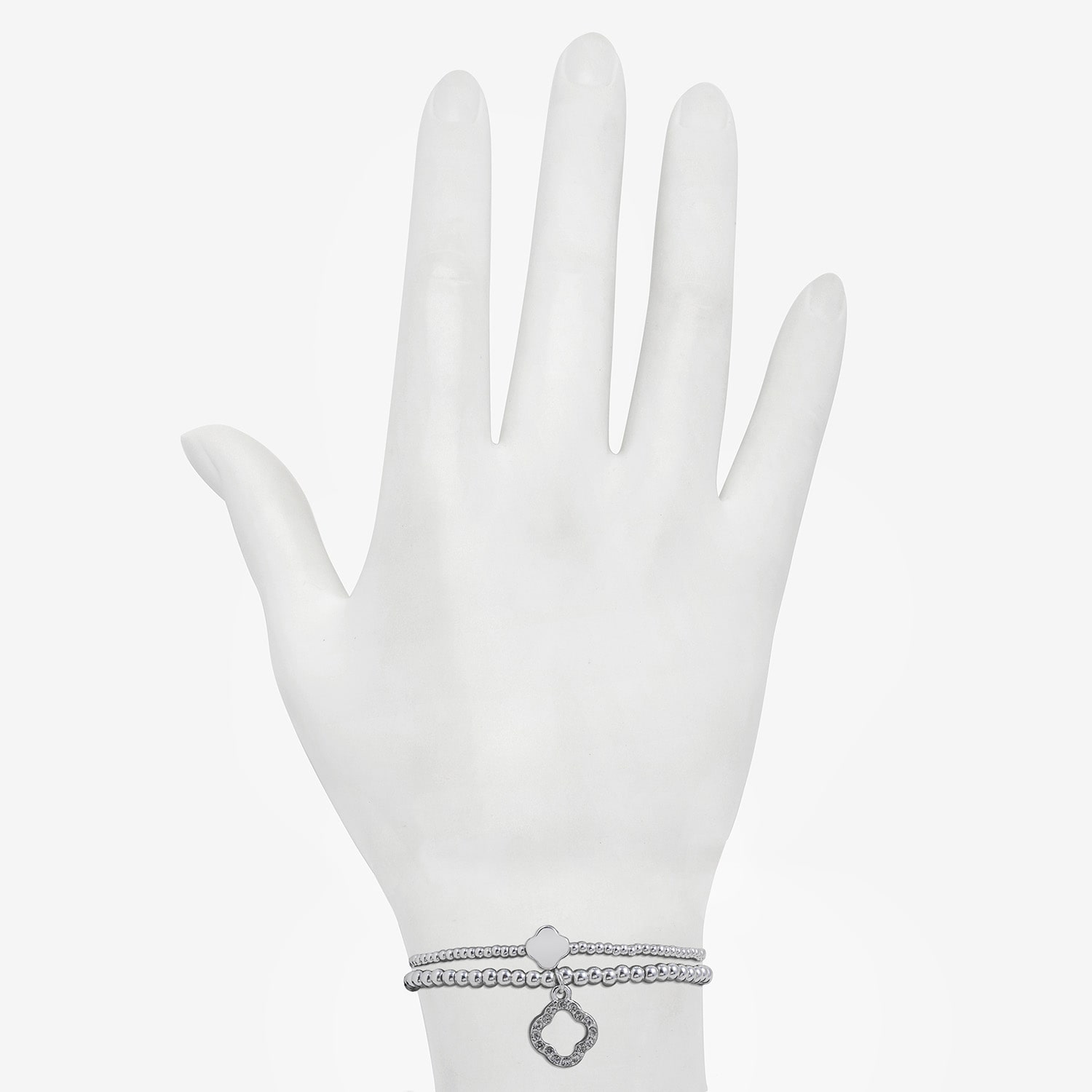 Bijoux Bar Delicates Womens 2-pc. Glass Bracelet Set