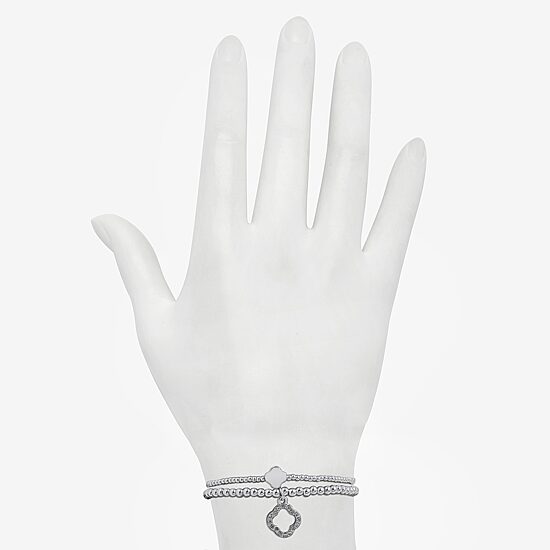Bijoux Bar Delicates Womens 2-pc. Glass Bracelet Set