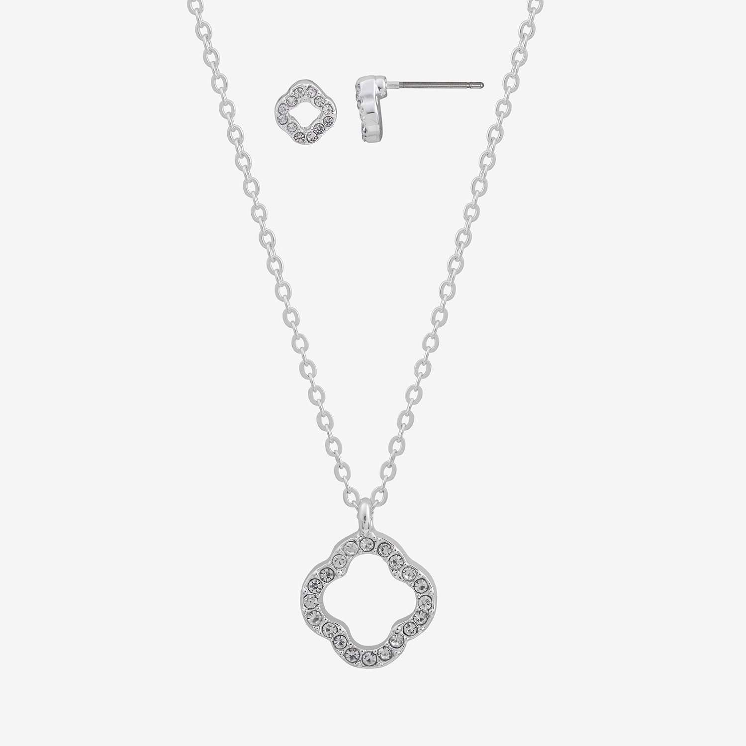 Bijoux Bar Delicates Womens Glass Clover 2-pc. Jewelry Set