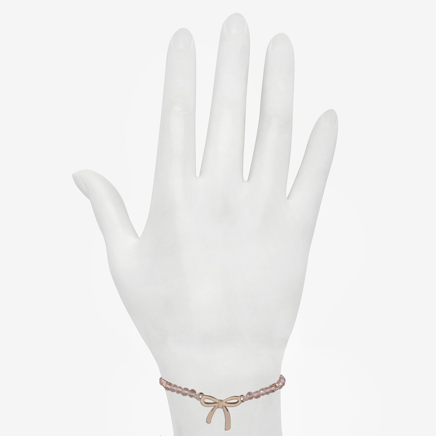 Bijoux Bar Delicates Womens Bow Beaded Bracelet