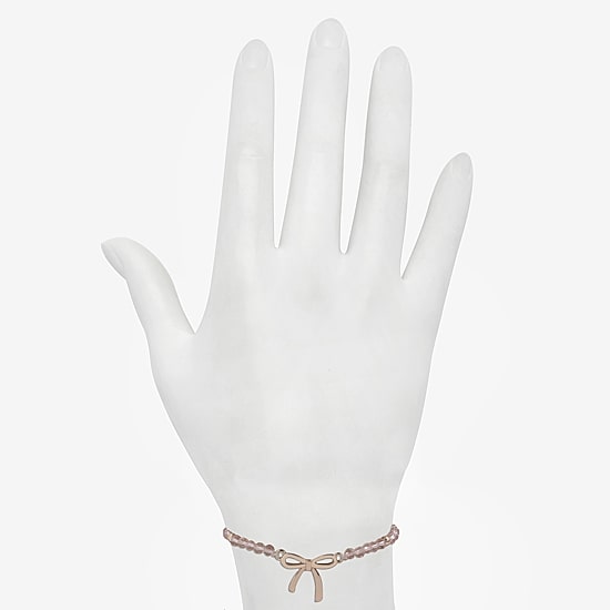Bijoux Bar Delicates Womens Bow Beaded Bracelet