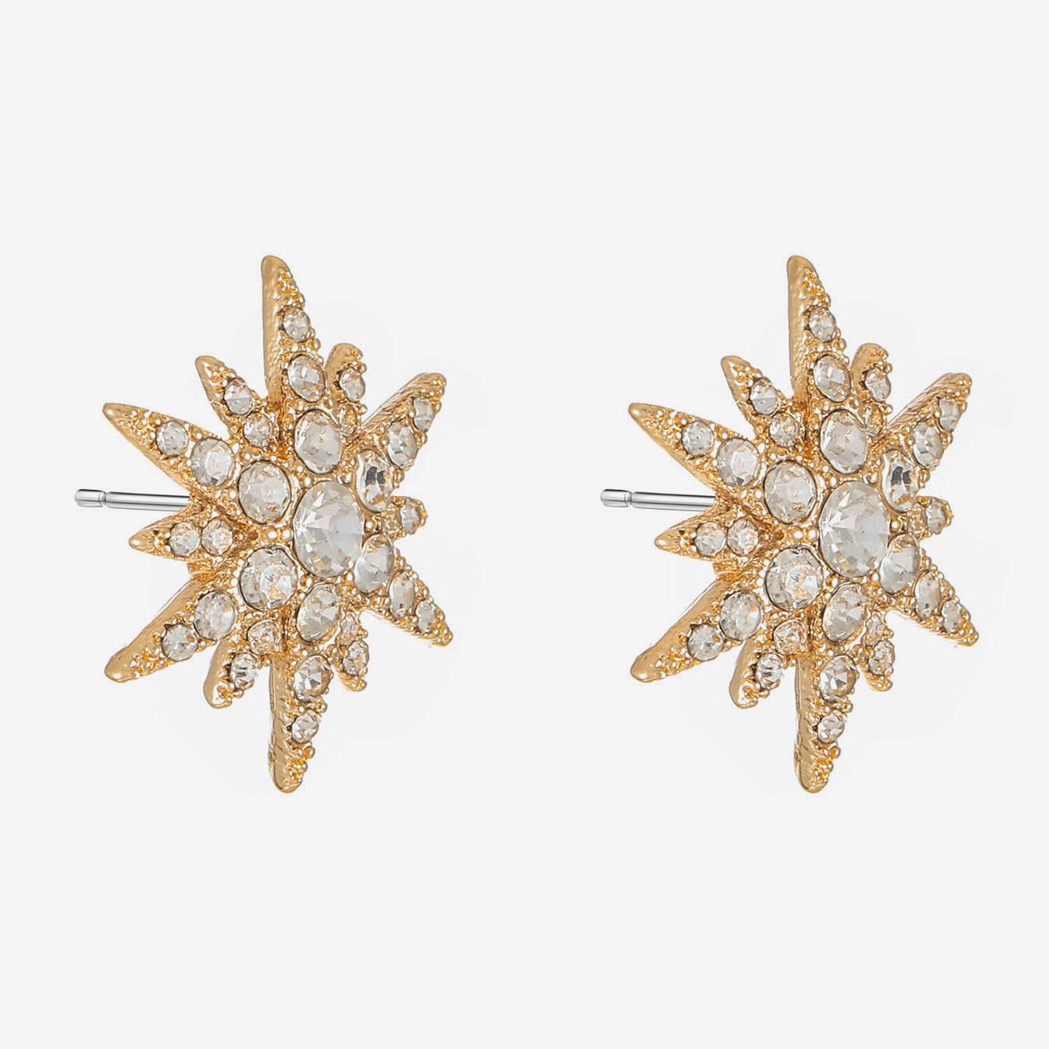 Monet Jewelry Glass Simulated Pearl 19mm Star Stud Earrings