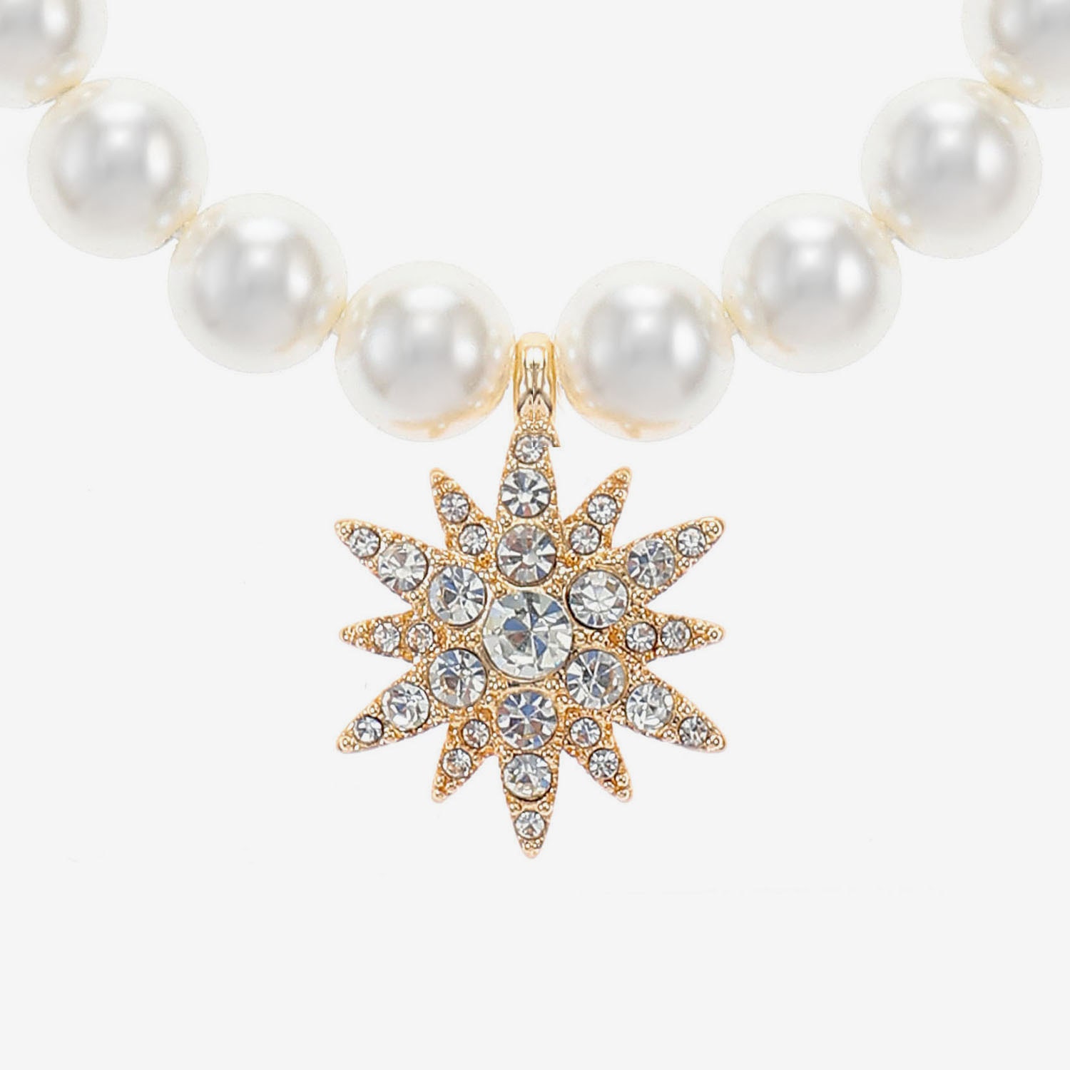 Monet Jewelry Womens Glass Simulated Pearl Star 17 Inch Pendant Necklace