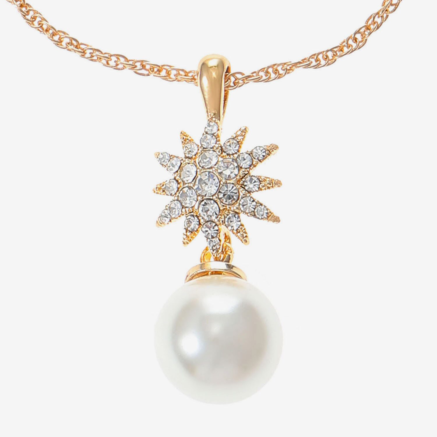 Monet Jewelry Womens Glass Star 17 Inch Pendant Necklace
