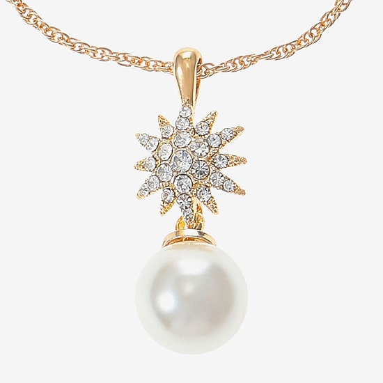 Monet Jewelry Womens Glass Star 17 Inch Pendant Necklace