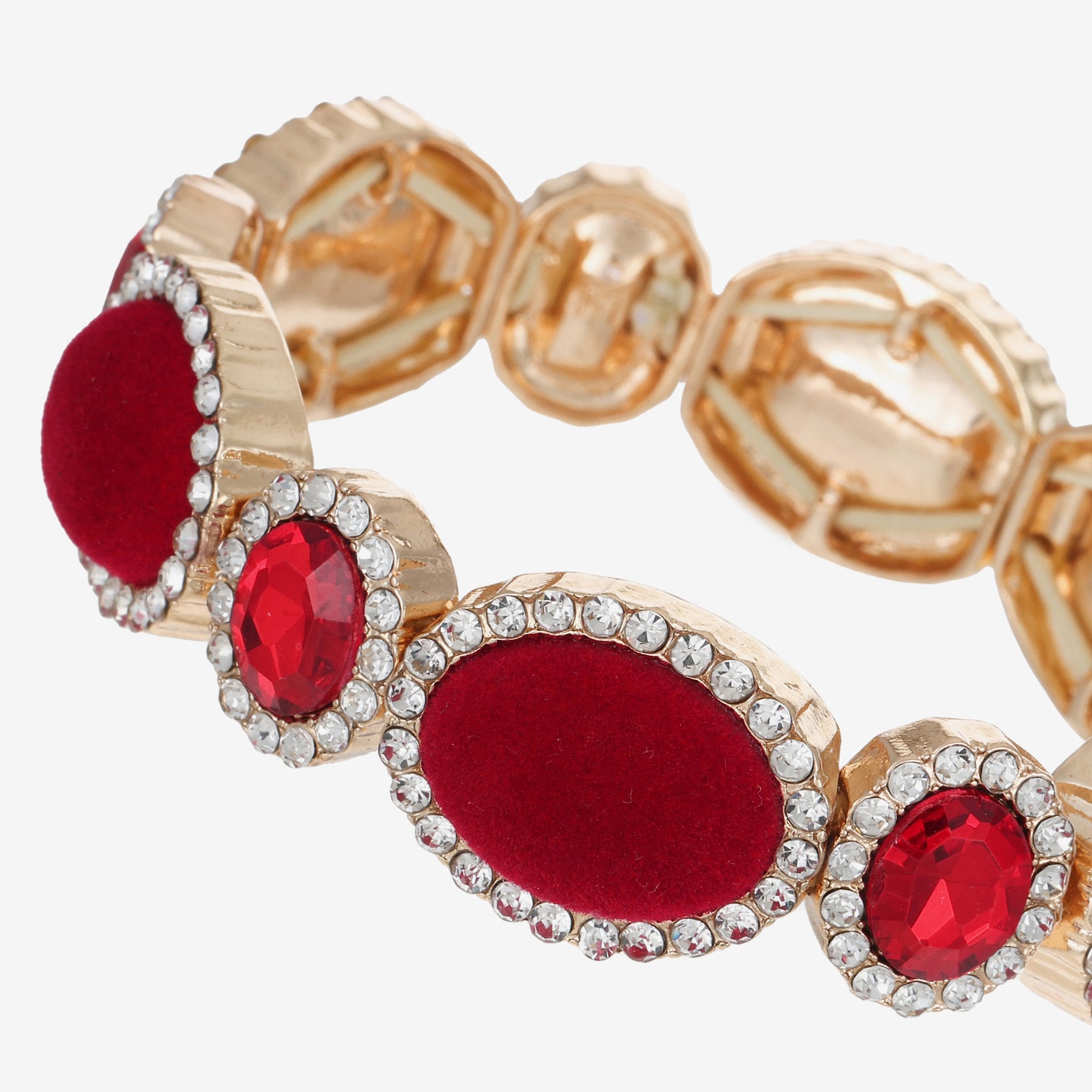 Monet Jewelry Womens Glass Oval Stretch Bracelet