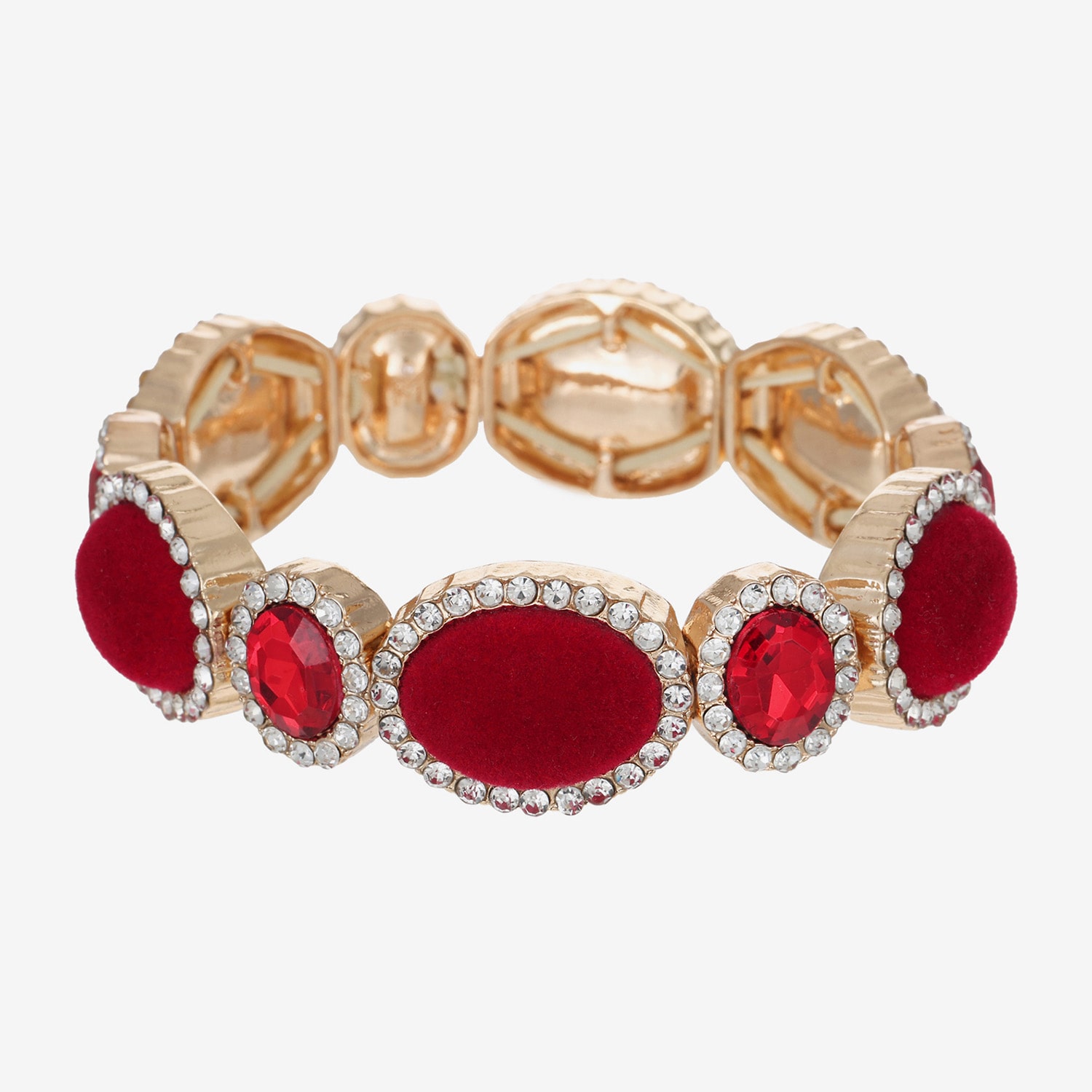 Monet Jewelry Womens Glass Oval Stretch Bracelet