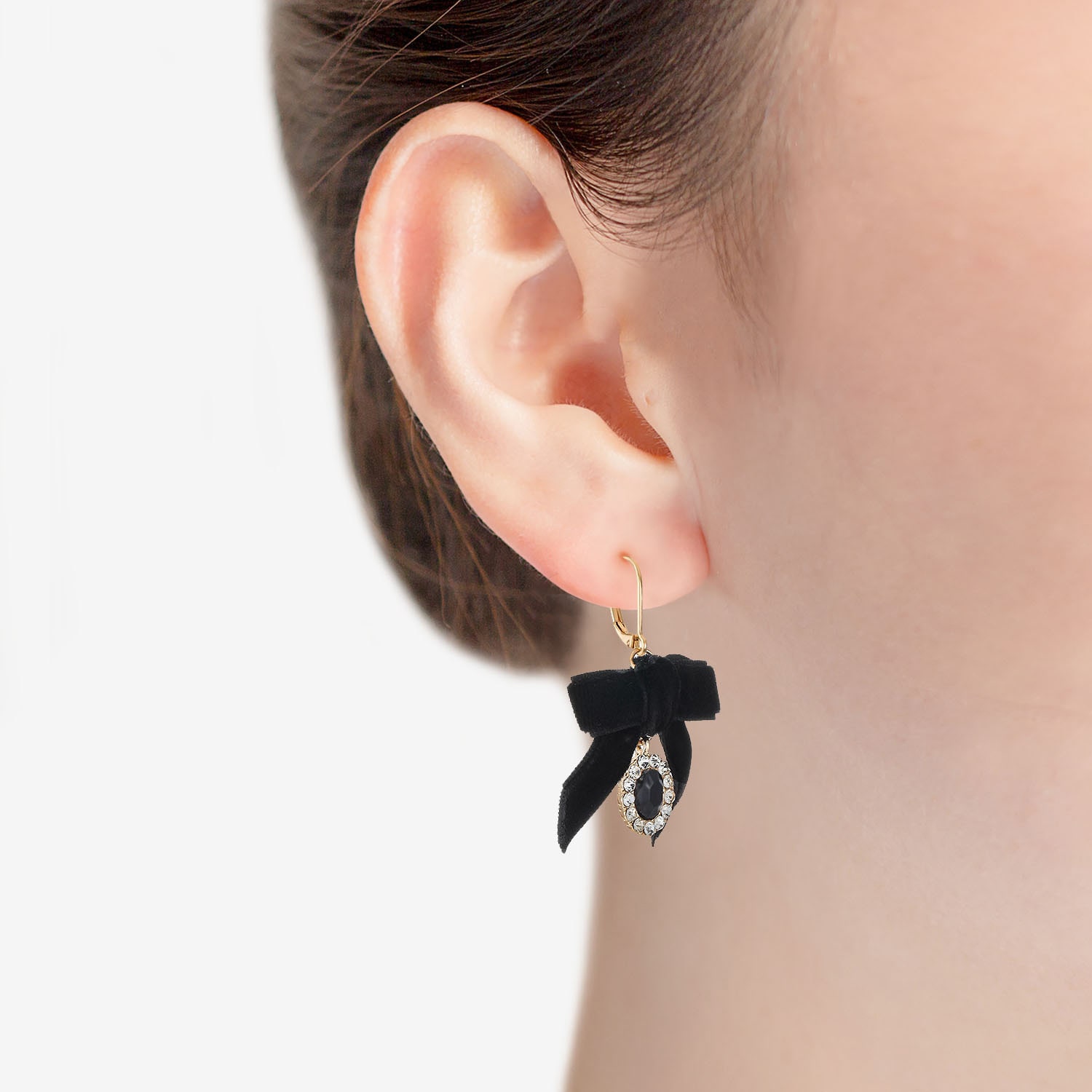 Monet Jewelry Womens Glass Bow Drop Earrings