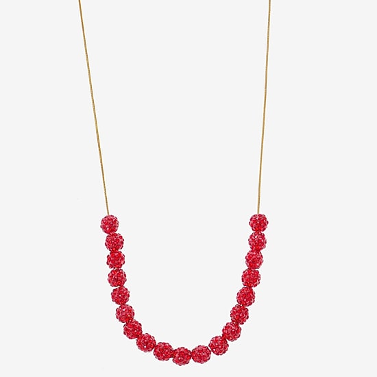 Monet Jewelry Womens Red 17 Inch Collar Necklace