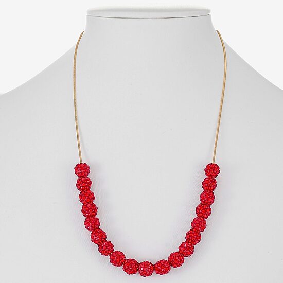 Monet Jewelry Womens Red 17 Inch Collar Necklace
