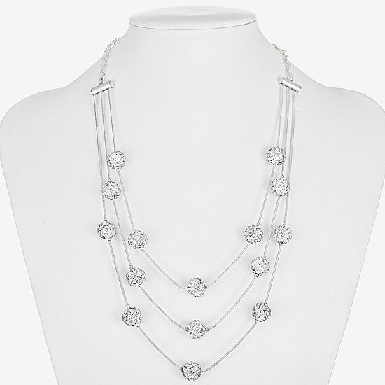 Monet Jewelry Womens Glass 18 Inch Strand Necklace