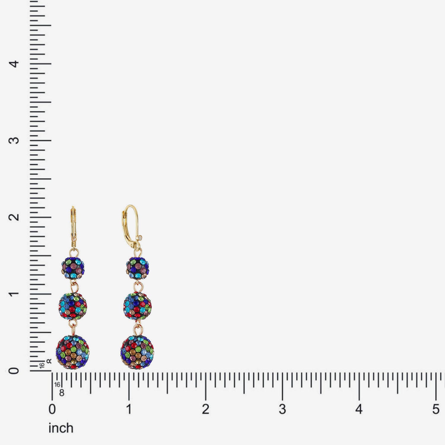 Monet Jewelry Womens Multi Color Glass Round Drop Earrings