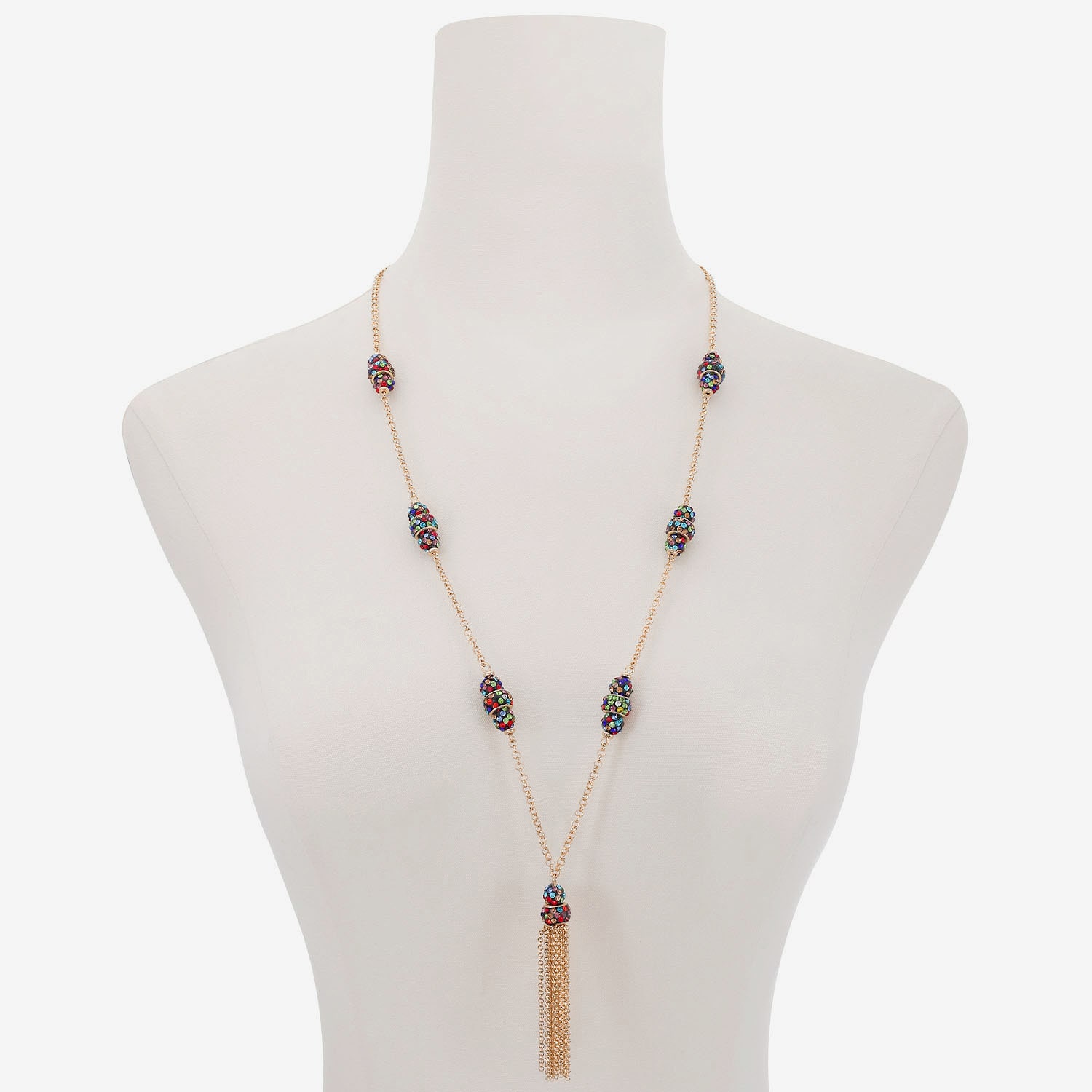 Monet Jewelry Womens Multi Color Glass 31 Inch Strand Necklace