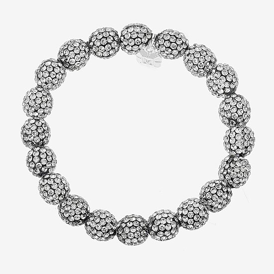 Monet Jewelry Womens Glass Round Stretch Bracelet