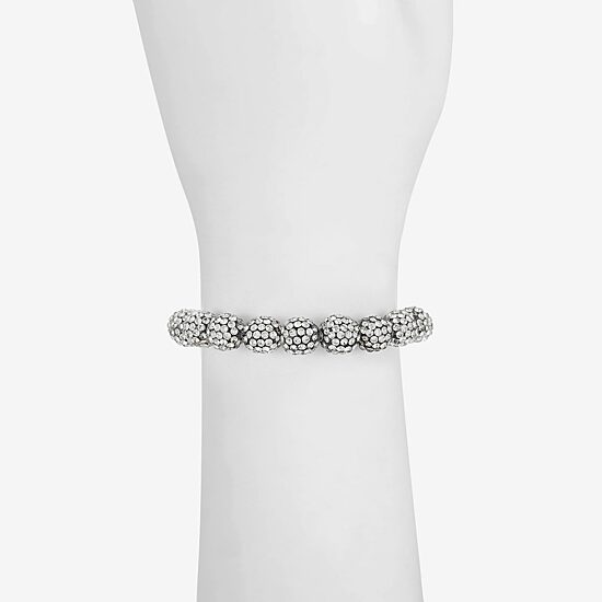 Monet Jewelry Womens Glass Round Stretch Bracelet