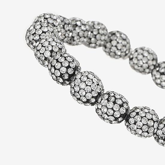 Monet Jewelry Womens Glass Round Stretch Bracelet