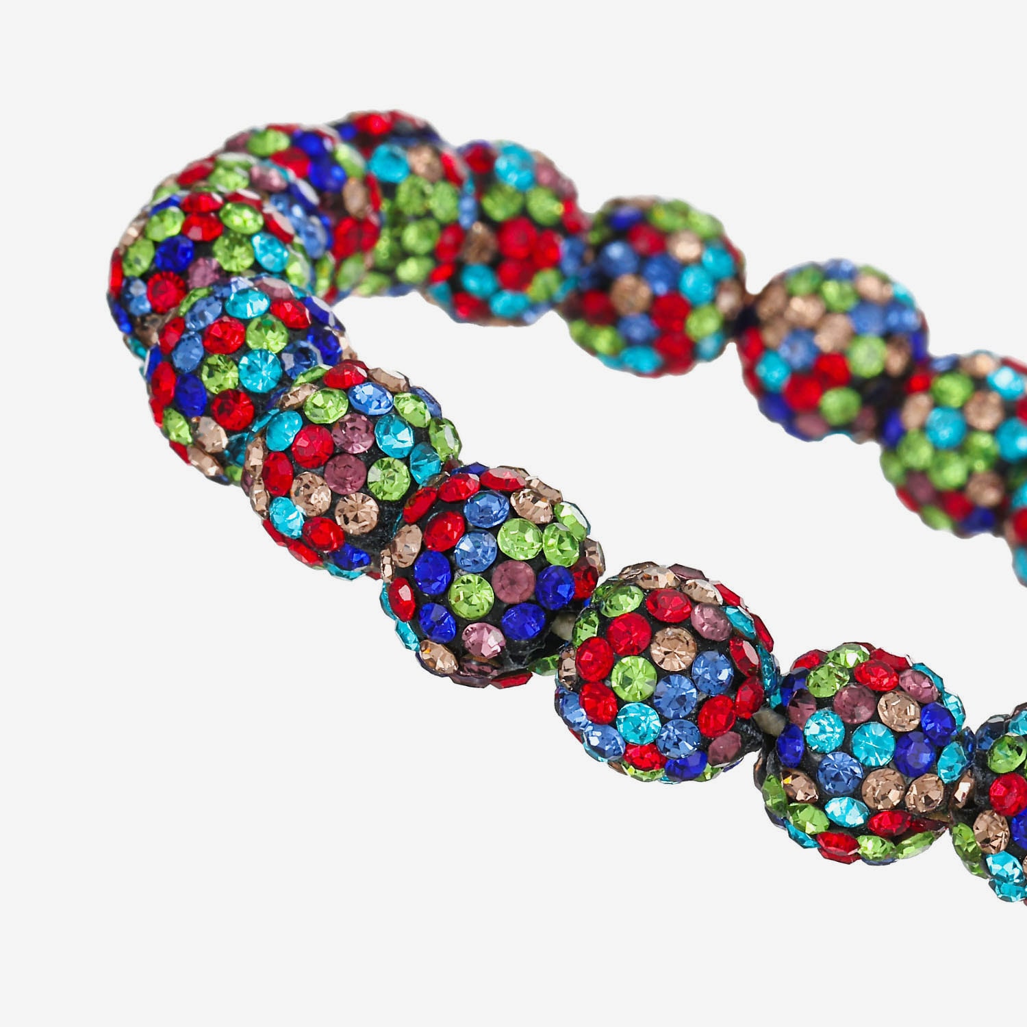 Monet Jewelry Womens Multi Color Glass Round Stretch Bracelet
