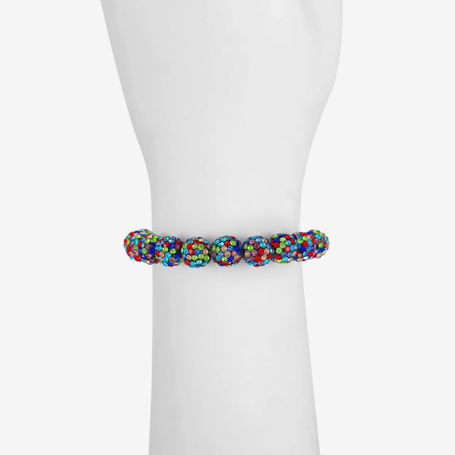 Monet Jewelry Womens Multi Color Glass Round Stretch Bracelet