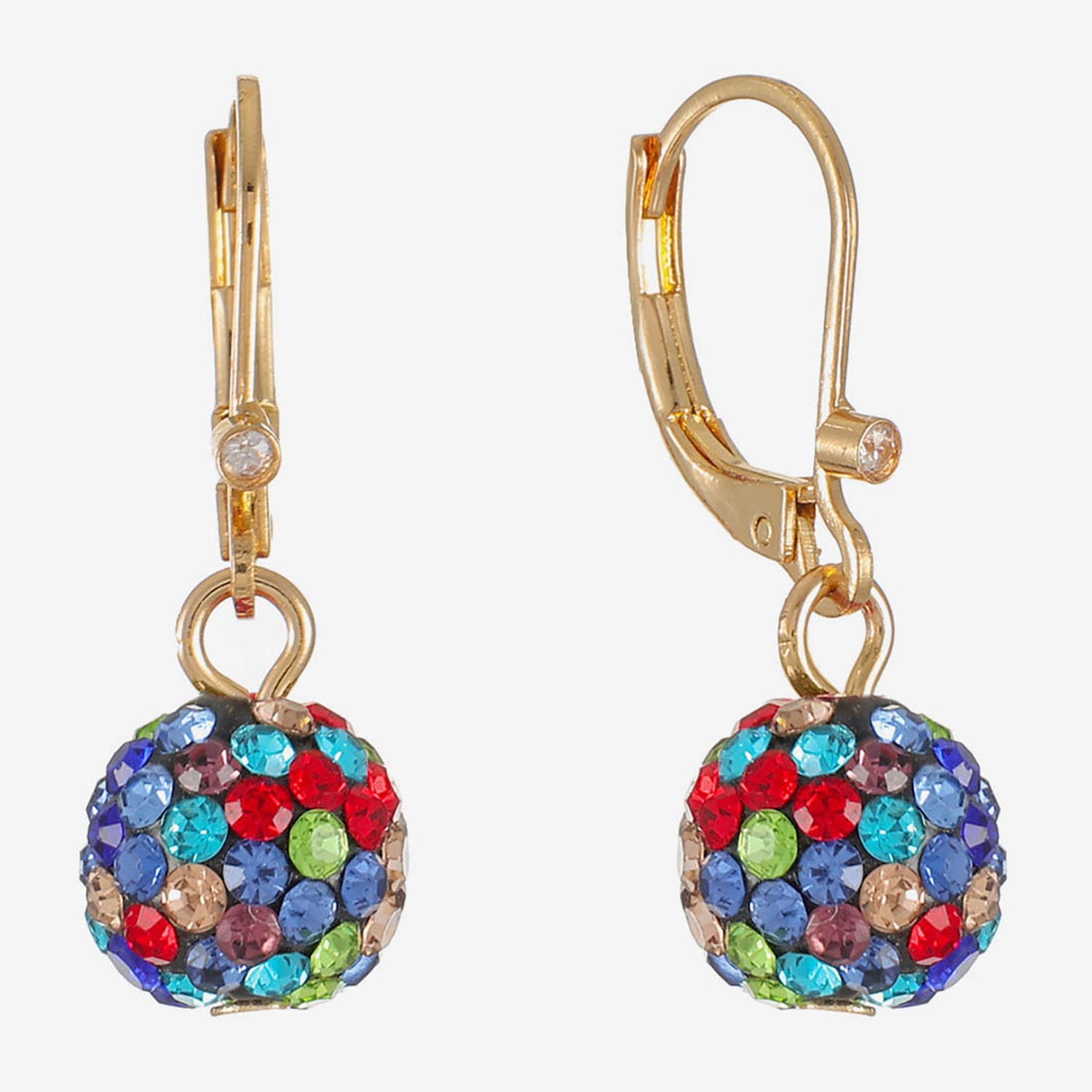 Monet Jewelry Womens Multi Color Glass Round Drop Earrings