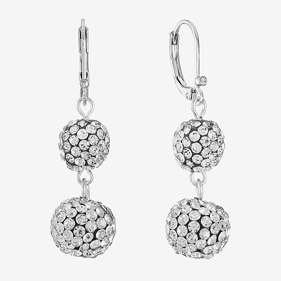 Monet Jewelry Womens Glass Round Drop Earrings