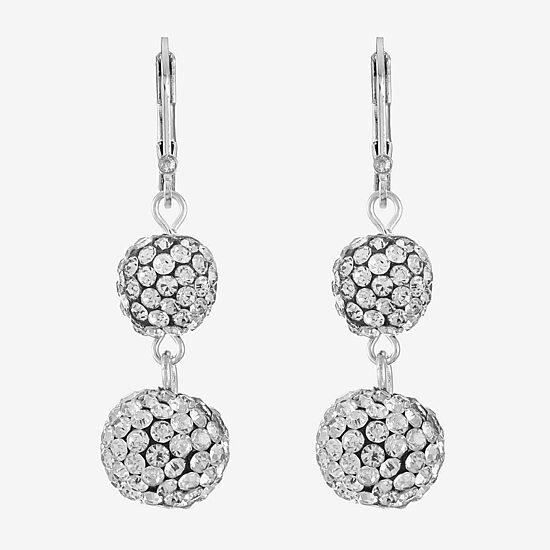 Monet Jewelry Womens Glass Round Drop Earrings