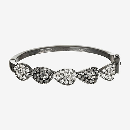Liz Claiborne Womens Gray Glass Cuff Bracelet
