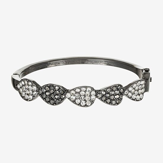Liz Claiborne Womens Gray Glass Cuff Bracelet