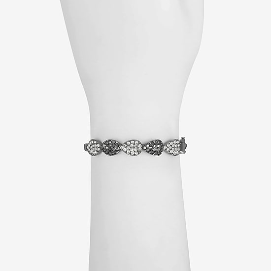 Liz Claiborne Womens Gray Glass Cuff Bracelet