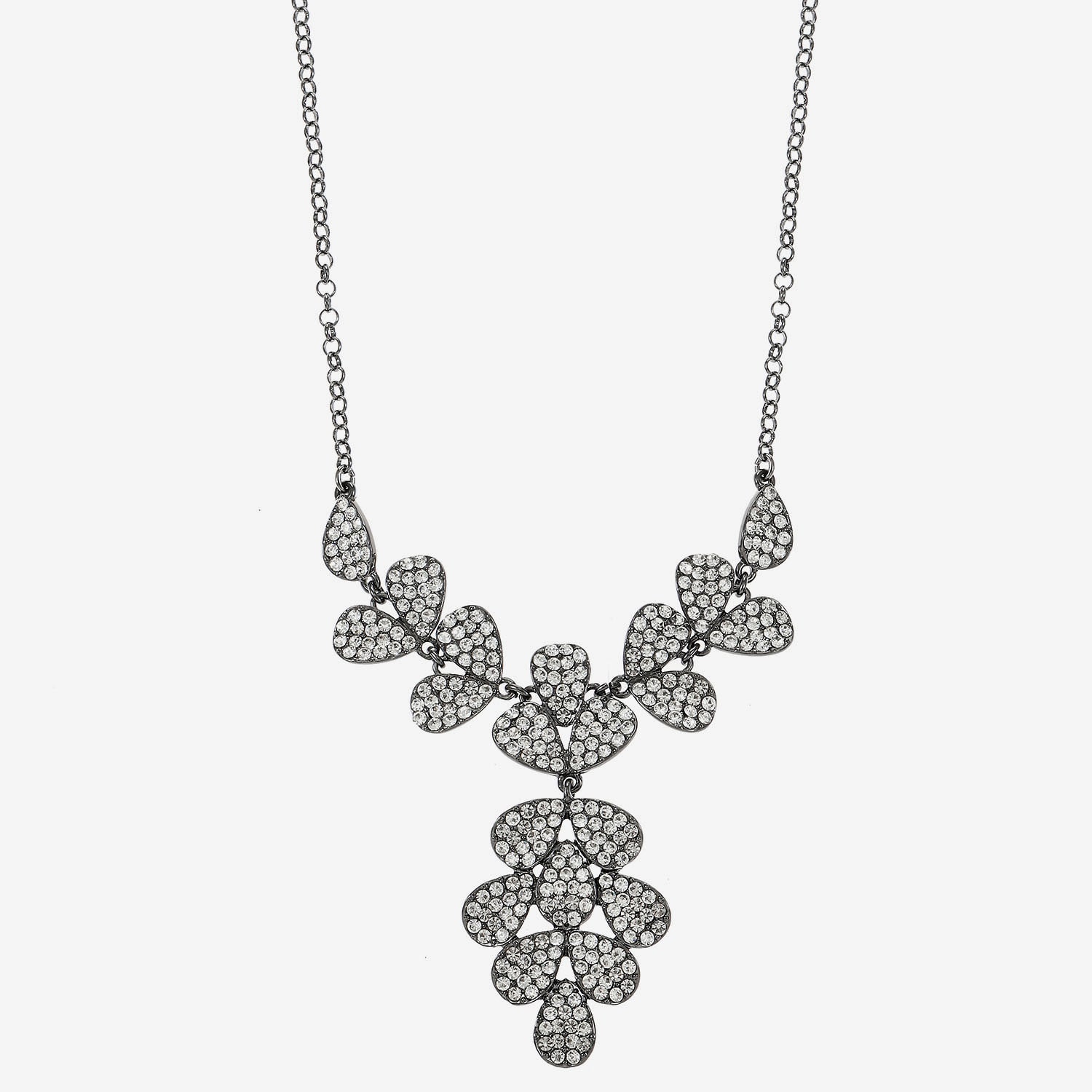 Liz Claiborne Womens Gray Glass 18 Inch Y Necklace