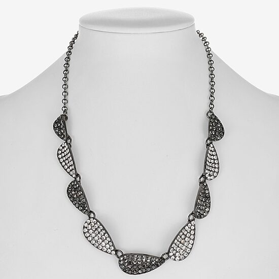 Liz Claiborne Womens Gray 17 Inch Collar Necklace