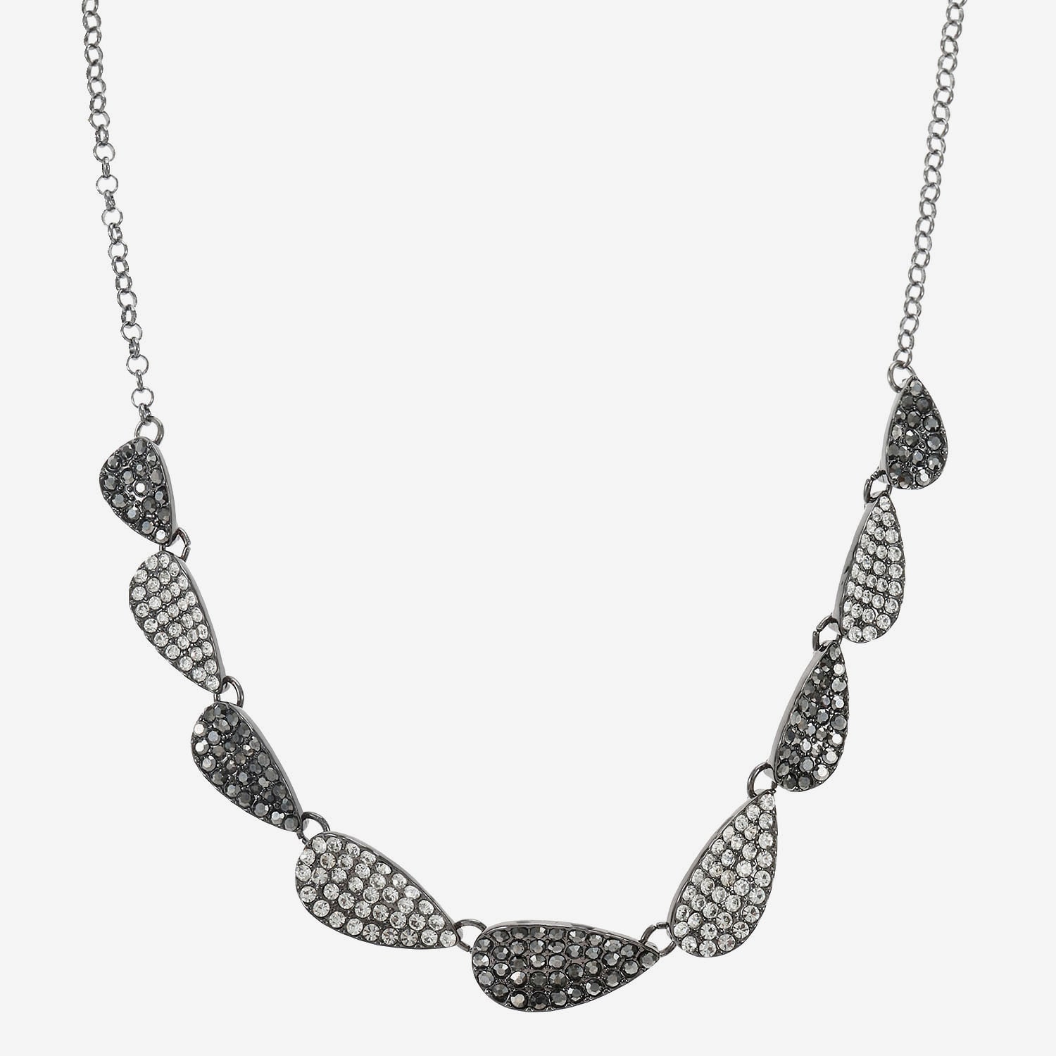 Liz Claiborne Womens Gray 17 Inch Collar Necklace