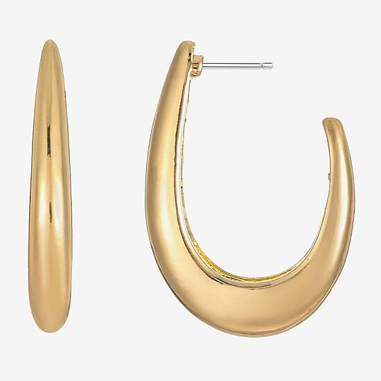 Liz Claiborne Womens 39mm Hypoallergenic Hoop Earrings