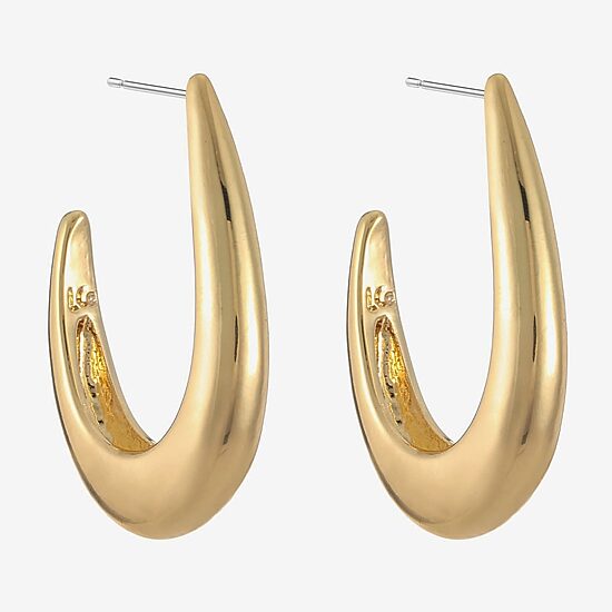 Liz Claiborne Womens 39mm Hypoallergenic Hoop Earrings