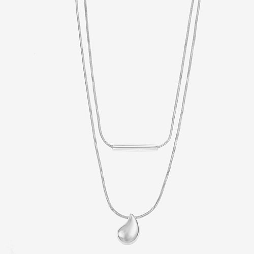 Liz Claiborne Womens 17 Inch Pendant Necklace In Silver