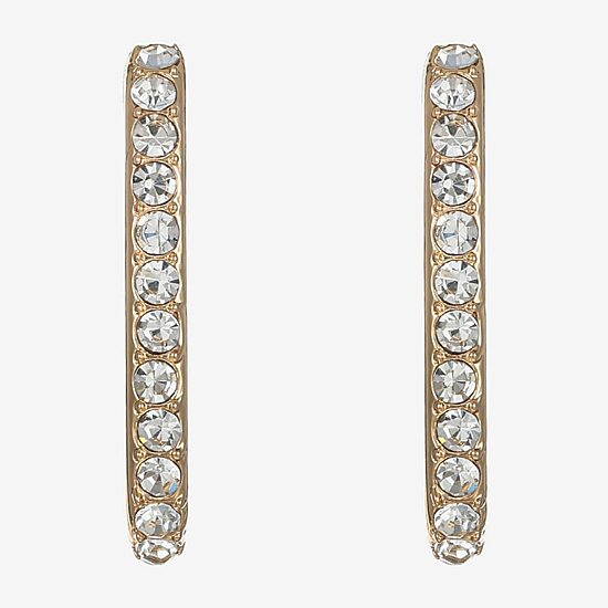 Liz Claiborne Womens Glass 30mm Hypoallergenic Hoop Earrings