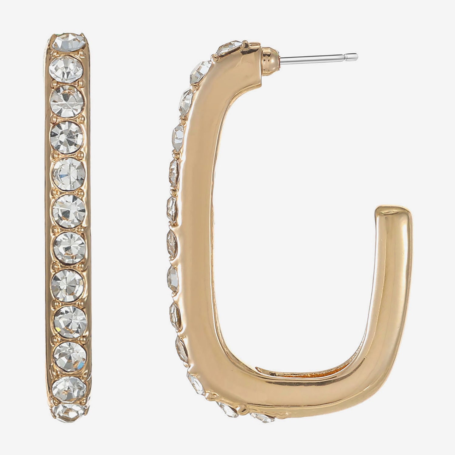 Liz Claiborne Womens Glass 30mm Hypoallergenic Hoop Earrings