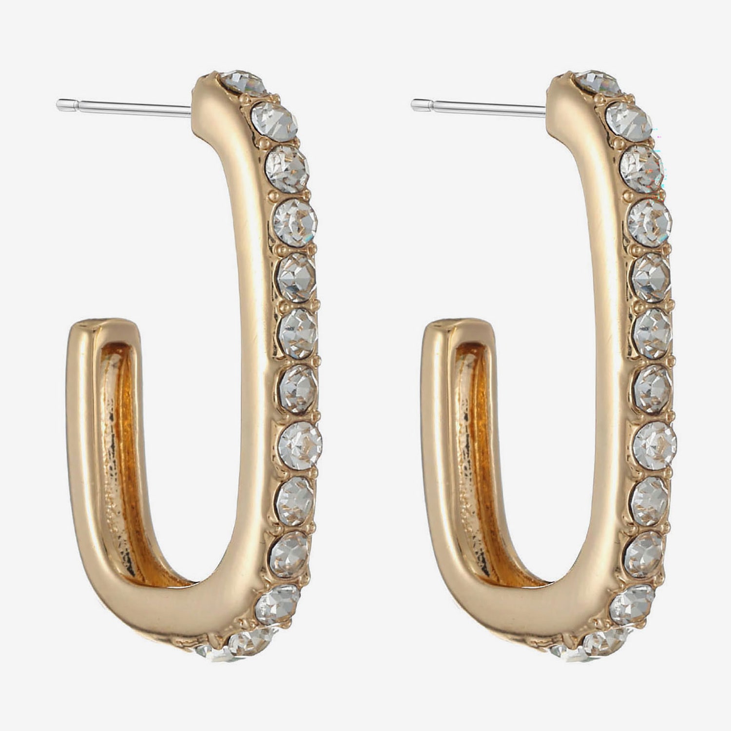 Liz Claiborne Womens Glass 30mm Hypoallergenic Hoop Earrings