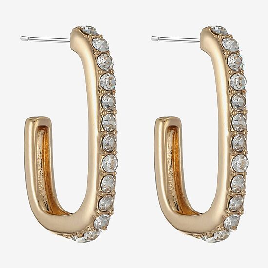 Liz Claiborne Womens Glass 30mm Hypoallergenic Hoop Earrings