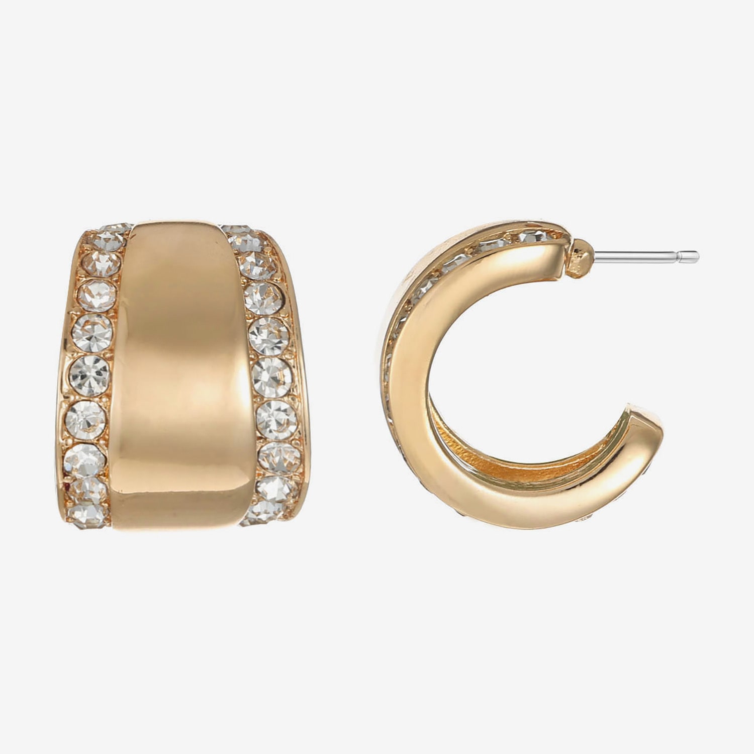 Liz Claiborne Womens Glass 18.7mm Hypoallergenic Hoop Earrings