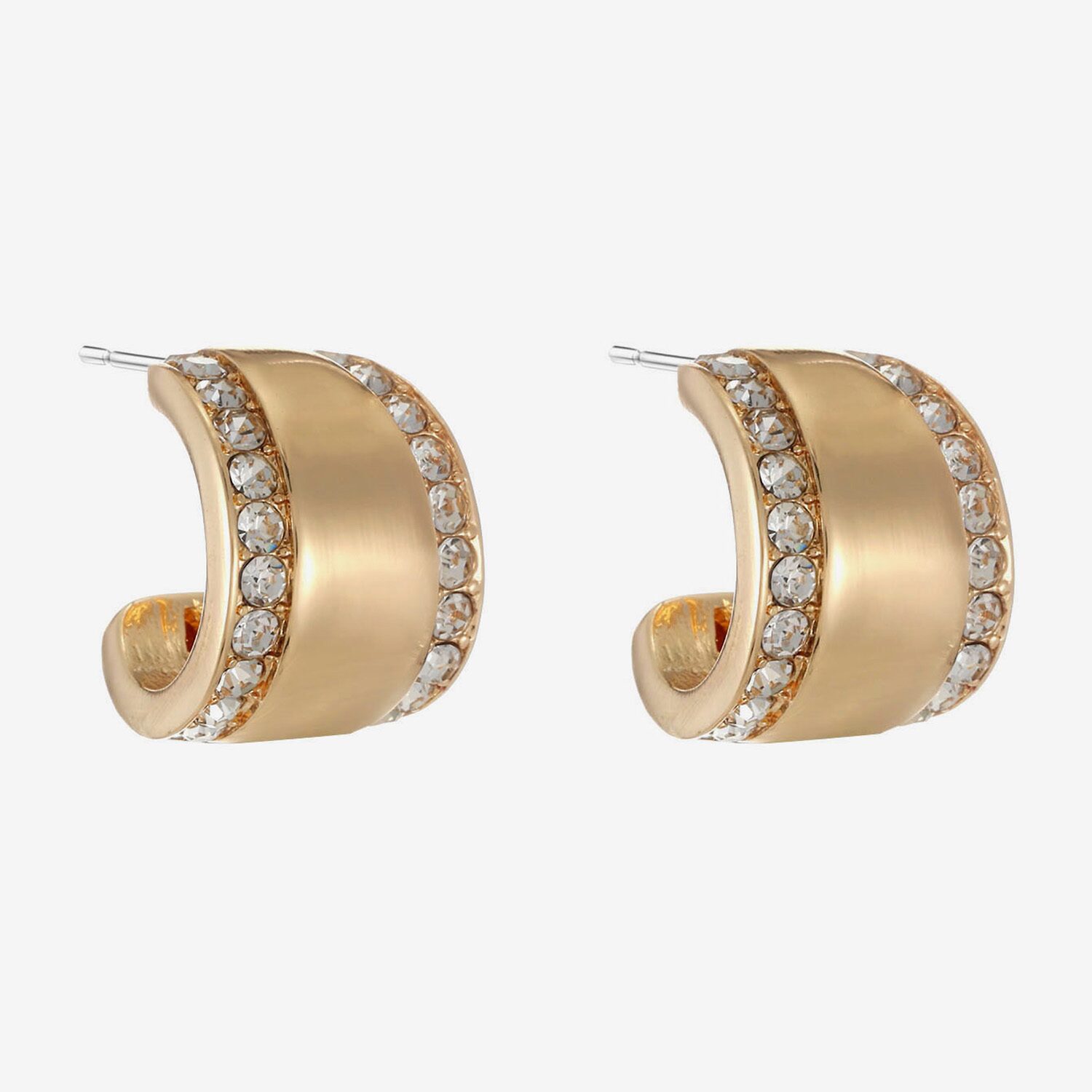 Liz Claiborne Womens Glass 18.7mm Hypoallergenic Hoop Earrings