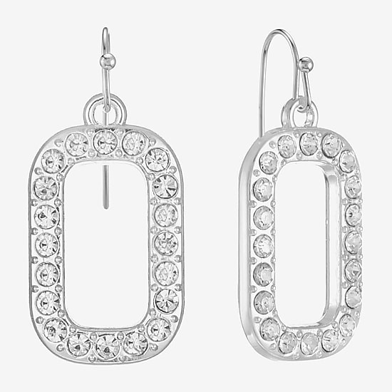 Liz Claiborne Womens Glass Drop Earrings