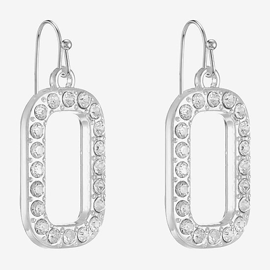 Liz Claiborne Womens Glass Drop Earrings