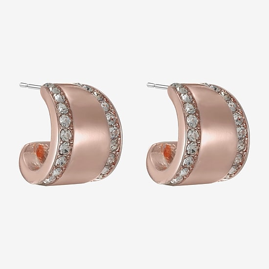 Liz Claiborne Womens Glass 18.7mm Hypoallergenic Hoop Earrings